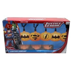 DC Comics Justice League String Lights Halloween Pumpkins Indoor/Outdoor Batman